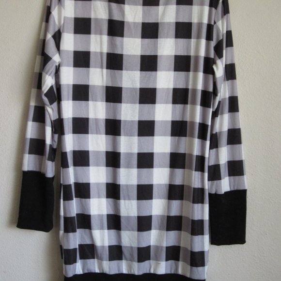 Women's Fall Long Sleeve Snap Button Down Buffalo Plaid Cardigan Size Me… - Picture 4 of 7